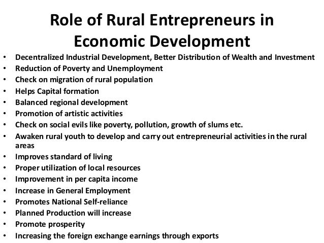 Rural Development in India through Entrepreneurship