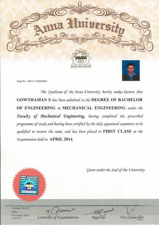 BEng_Graduation Certificate_Gowthaman