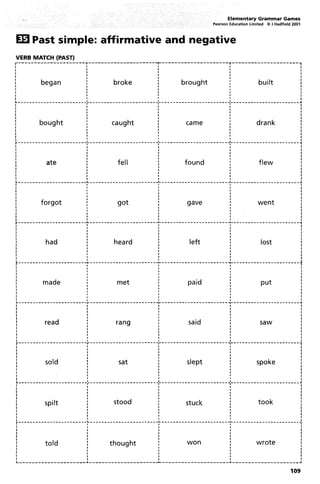 Elementary Grammar Games
