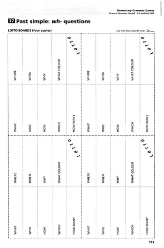 Elementary Grammar Games