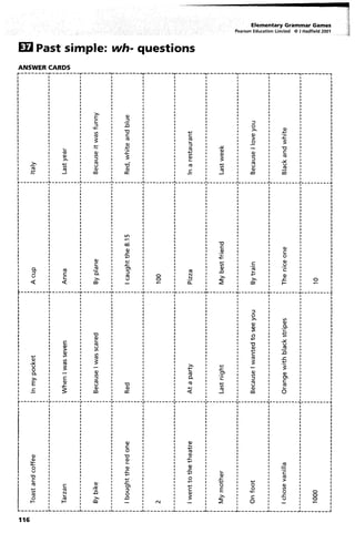 Elementary Grammar Games