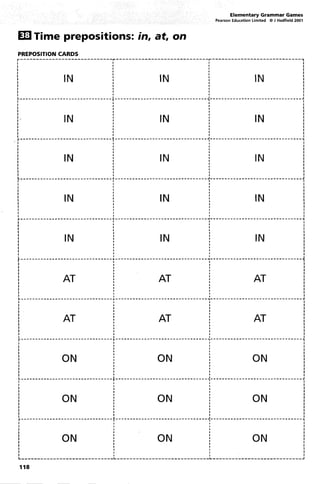 Elementary Grammar Games