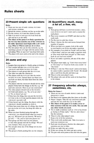 Elementary Grammar Games