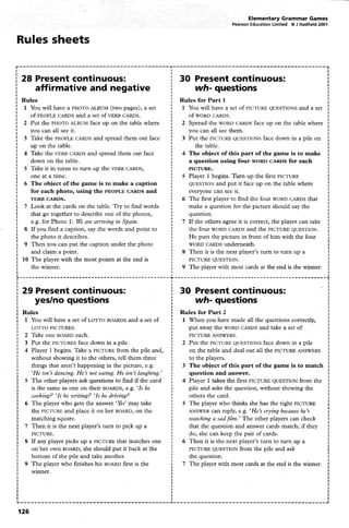 Elementary Grammar Games