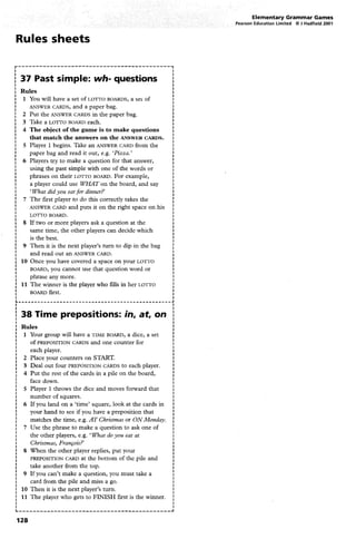 Elementary Grammar Games