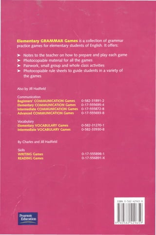 Elementary Grammar Games