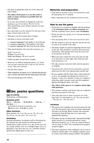 Elementary Grammar Games