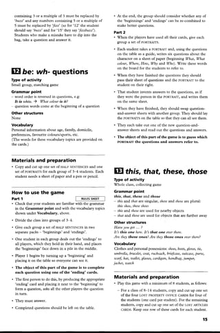 Elementary Grammar Games