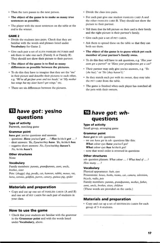 Elementary Grammar Games