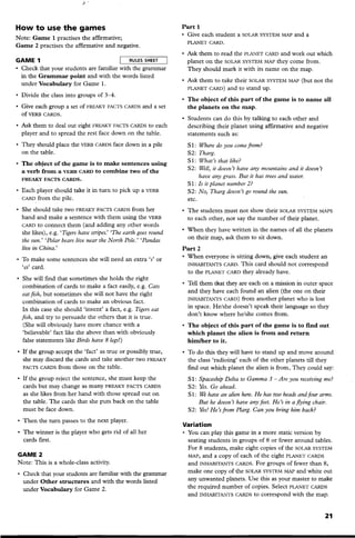 Elementary Grammar Games