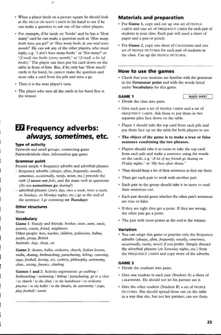 Elementary Grammar Games