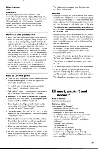 Elementary Grammar Games