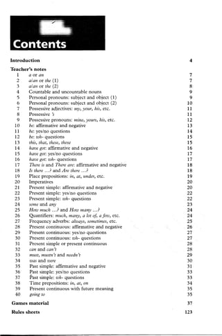 Elementary Grammar Games