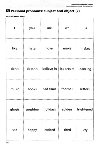 Elementary Grammar Games