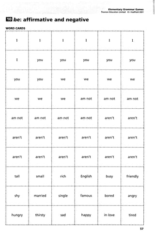 Elementary Grammar Games