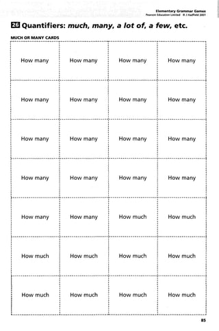 Elementary Grammar Games