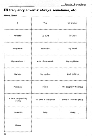 Elementary Grammar Games