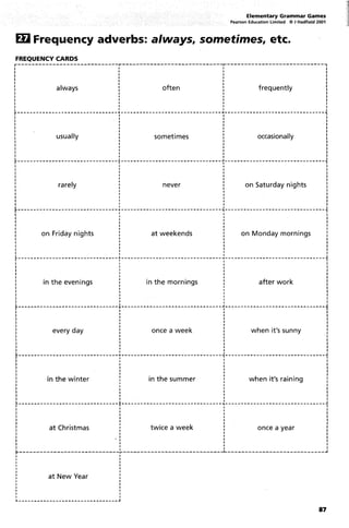 Elementary Grammar Games