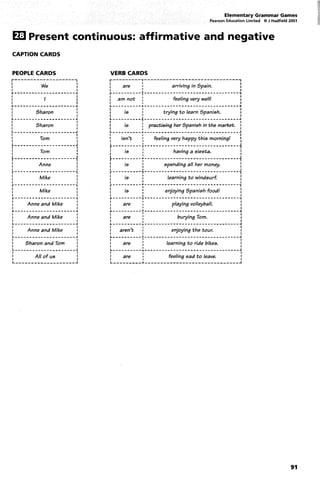 Elementary Grammar Games