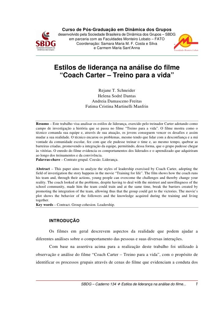 Estilos de liderança no filme Estilos de liderança no filme