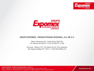 Stand Setramex – Monterrey 2011 
EXHIBIDORES INSTALADOS 
Render 
 