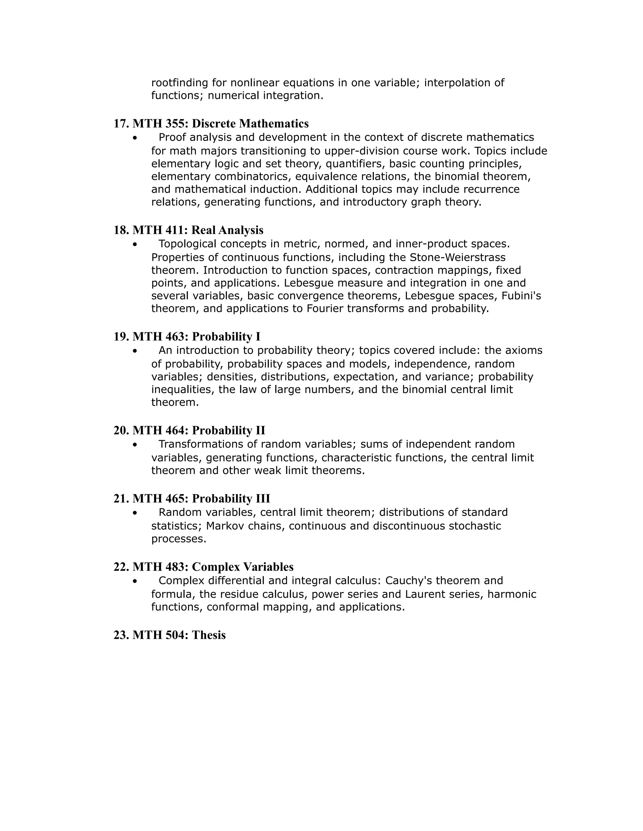 Mathematics Degree DOC Physics Science