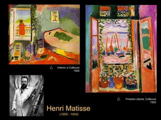 Interior a Collioure
                  1905




                          Finestra oberta, Collioure
                                               1905

Henri Matisse
    (1869 - 1954)
 
