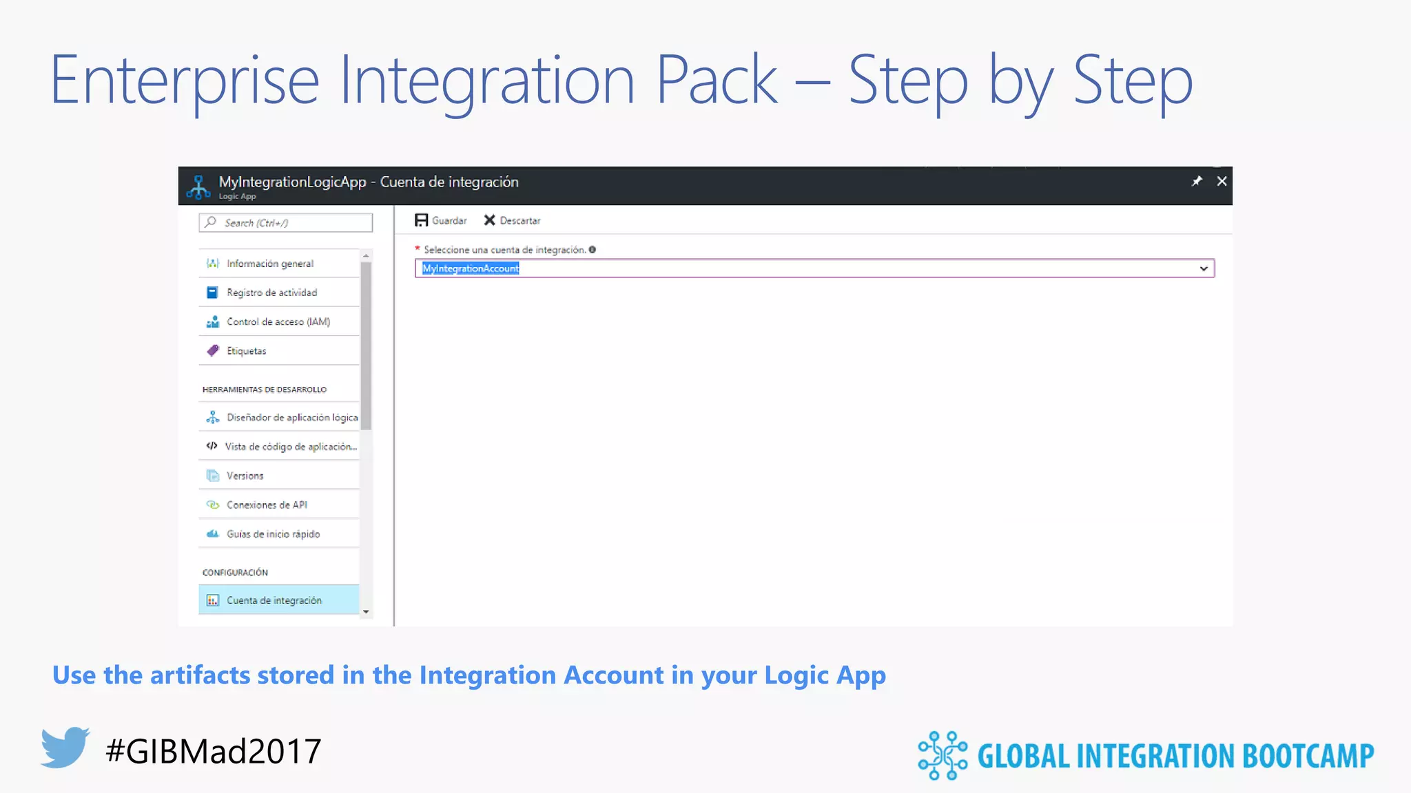 Enterprise Integration Pack – Step by Step
Use the artifacts stored in the Integration Account in your Logic App
 