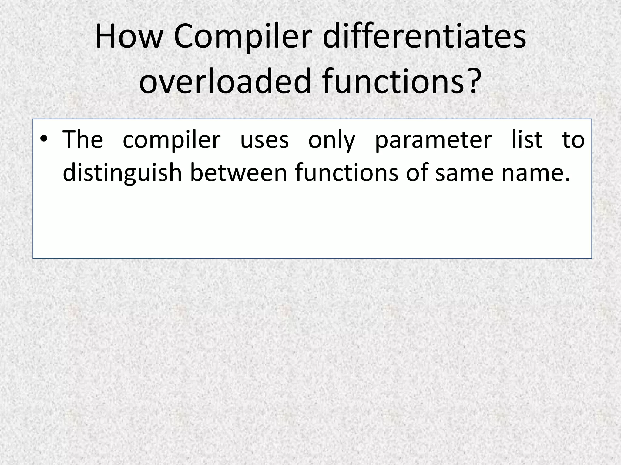 03 function overloading | PDF | Programming Languages | Computing