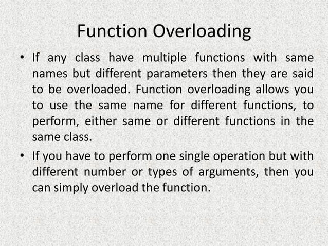03 function overloading | PPT