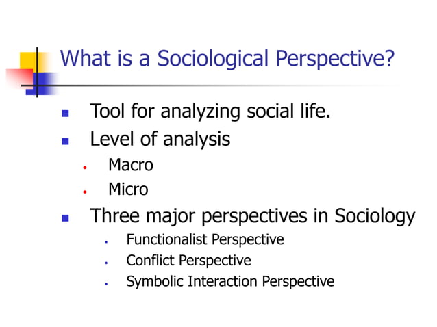 03 Functionalist Conflict Perspectives Soc1014 Pdf
