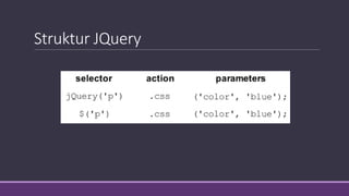 Struktur JQuery
 