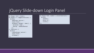 jQuery Slide-down Login Panel
 
