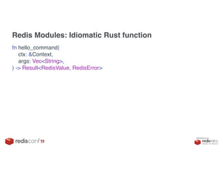 Writing Redis Modules In Rust: Gavrie Philipson | PDF