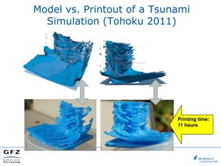 Model vs. Printout of a Tsunami
  Simulation (Tohoku 2011)




                            Printing time:
                            11 hours
 