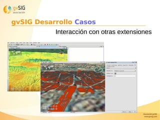 Interacción con otras extensiones
gvSIG Desarrollo Casos
 