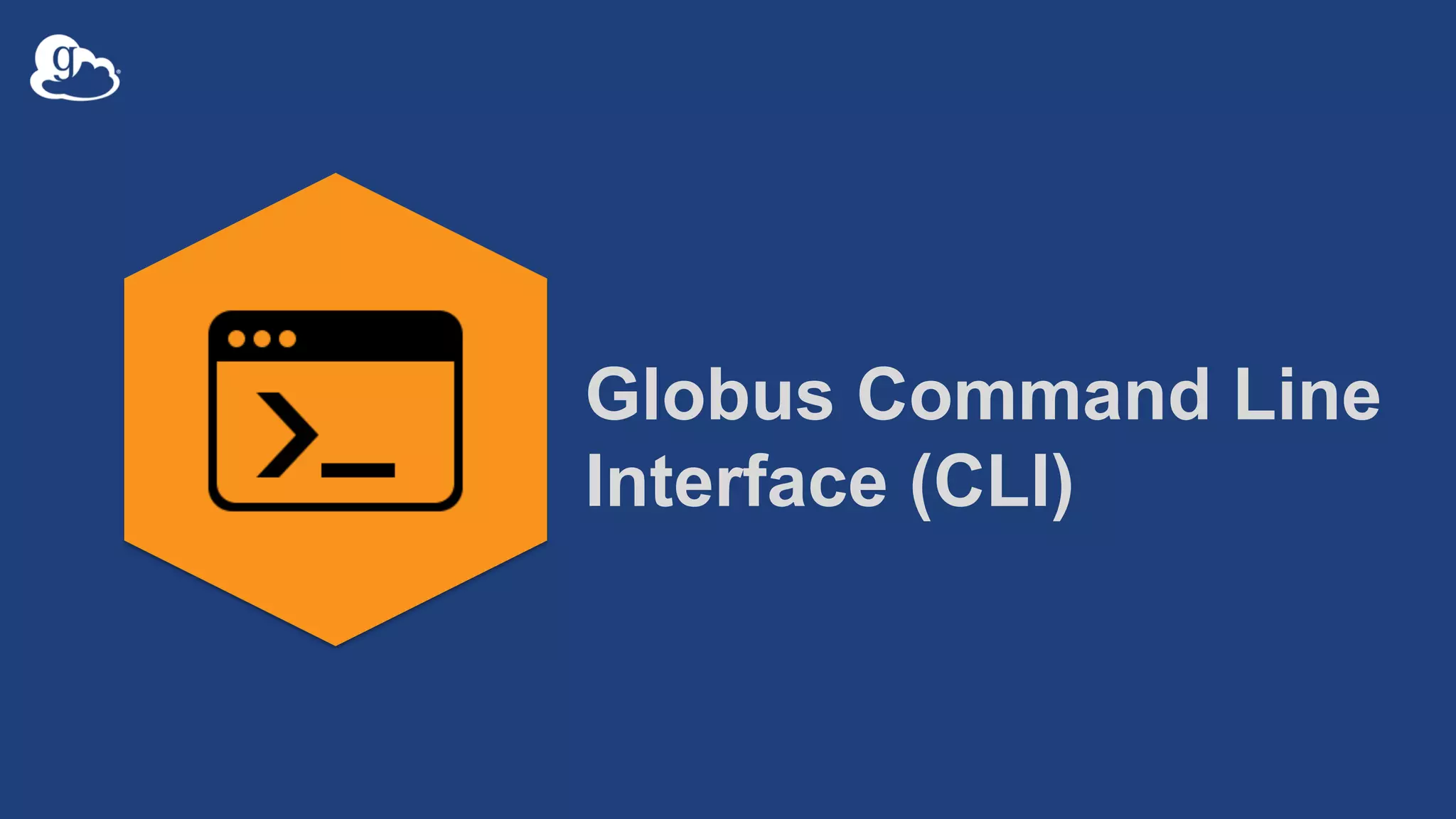 Globus Command Line
Interface (CLI)
 