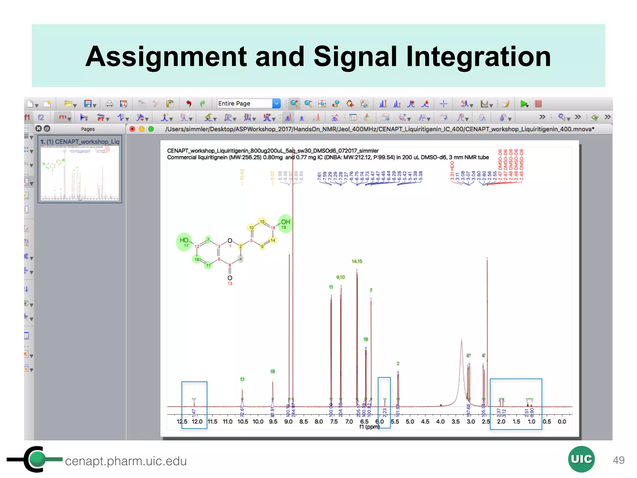 cenapt.pharm.uic.edu UIC
Assignment and Signal Integration
49
 