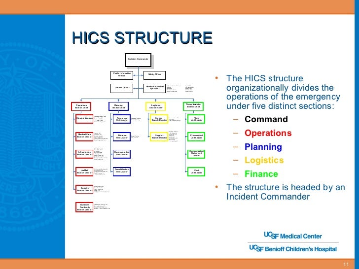 Hospital Incident Command System Chart