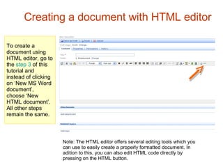 03 How To Create a Document - DocPublisher | PPT