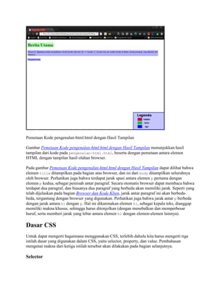 webdesign dasar : 03 html dan css dasar | DOCX
