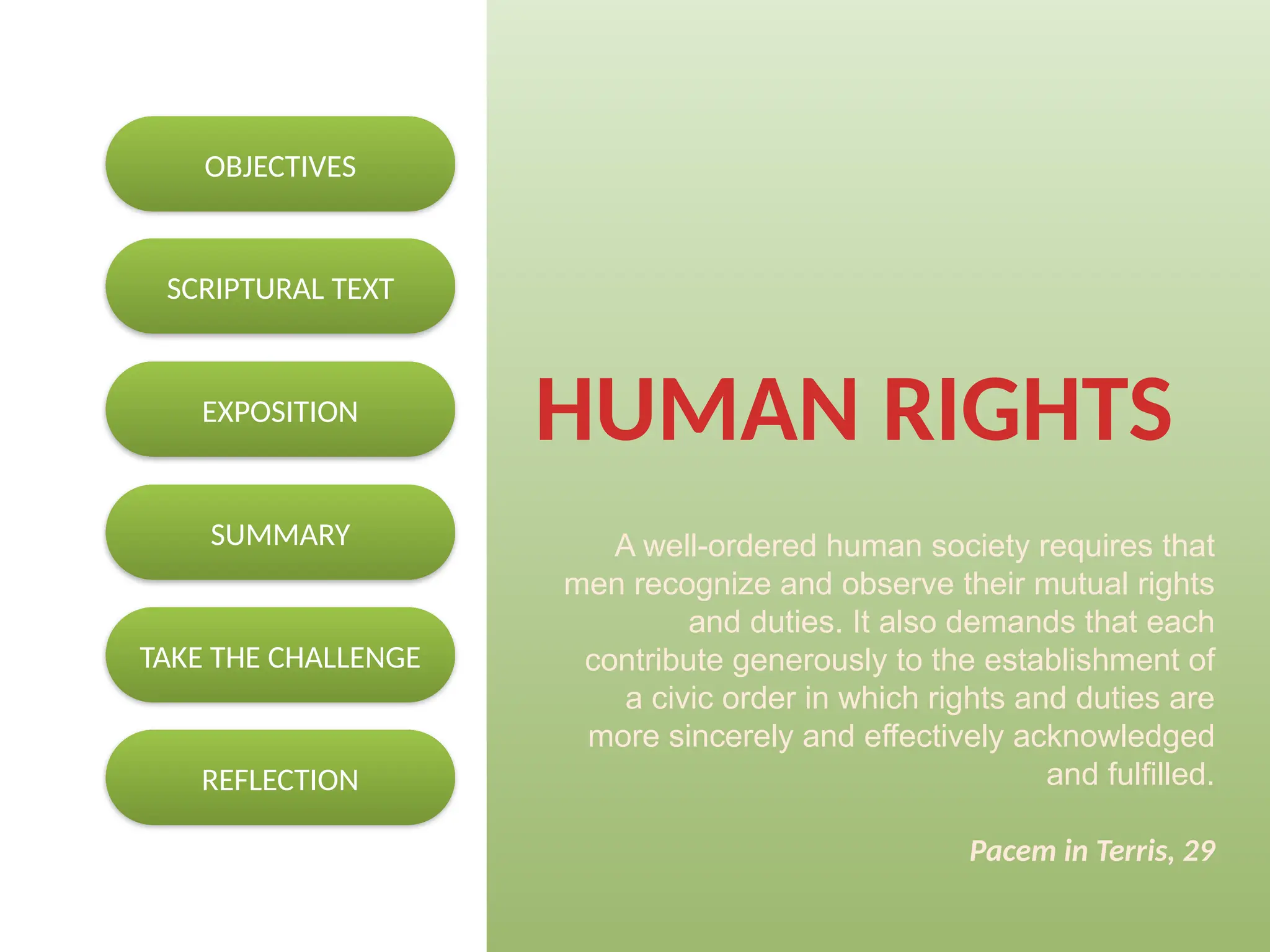 Human Rights in the Catholic Perspective | PPTX
