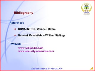Bibliography References  CCNA INTRO - Wendell Odom Network Essentials – William Stalings Website www.wikipedia.com www.securitymeasures.com 
