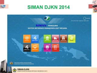 SIMAN-DJKN
KEMENTERIAN KEUANGAN REPUBLIK INDONESIA © 2013
SIMAN DJKN 2014
 