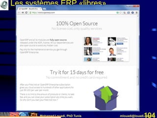 Mohamed Louadi, PhD Tunis mlouadi@louadi.com104
Les systèmes ERP «libres»
 