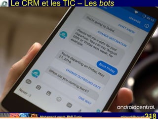 Mohamed Louadi, PhD Tunis mlouadi@louadi.com218
Le CRM et les TIC – Les bots
 