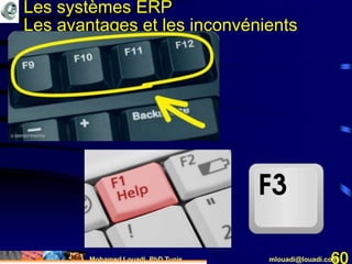 Mohamed Louadi, PhD Tunis mlouadi@louadi.com60
Les systèmes ERP
Les avantages et les inconvénients
 
