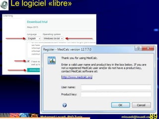 Mohamed Louadi, PhD Tunis mlouadi@louadi.com89
Le logiciel «libre»
 