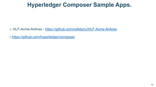 03 - An introduction to hyperledger composer | PDF