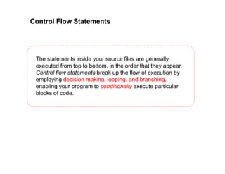 Java Programming - 03 java control flow | PPT